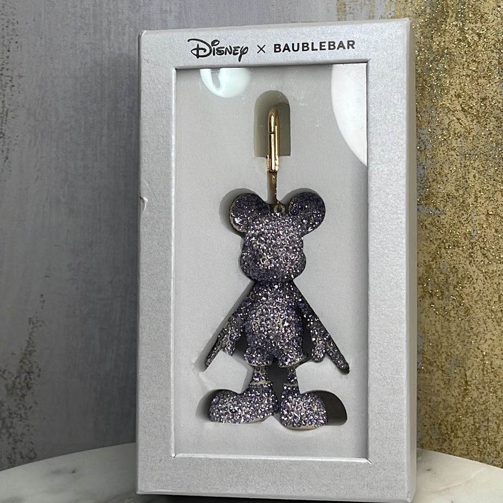 Disney x BAUBLEBAR - Mickey PURPLE 💜 crystals Jewelry  key change / bag Charm - Picture 4 of 11